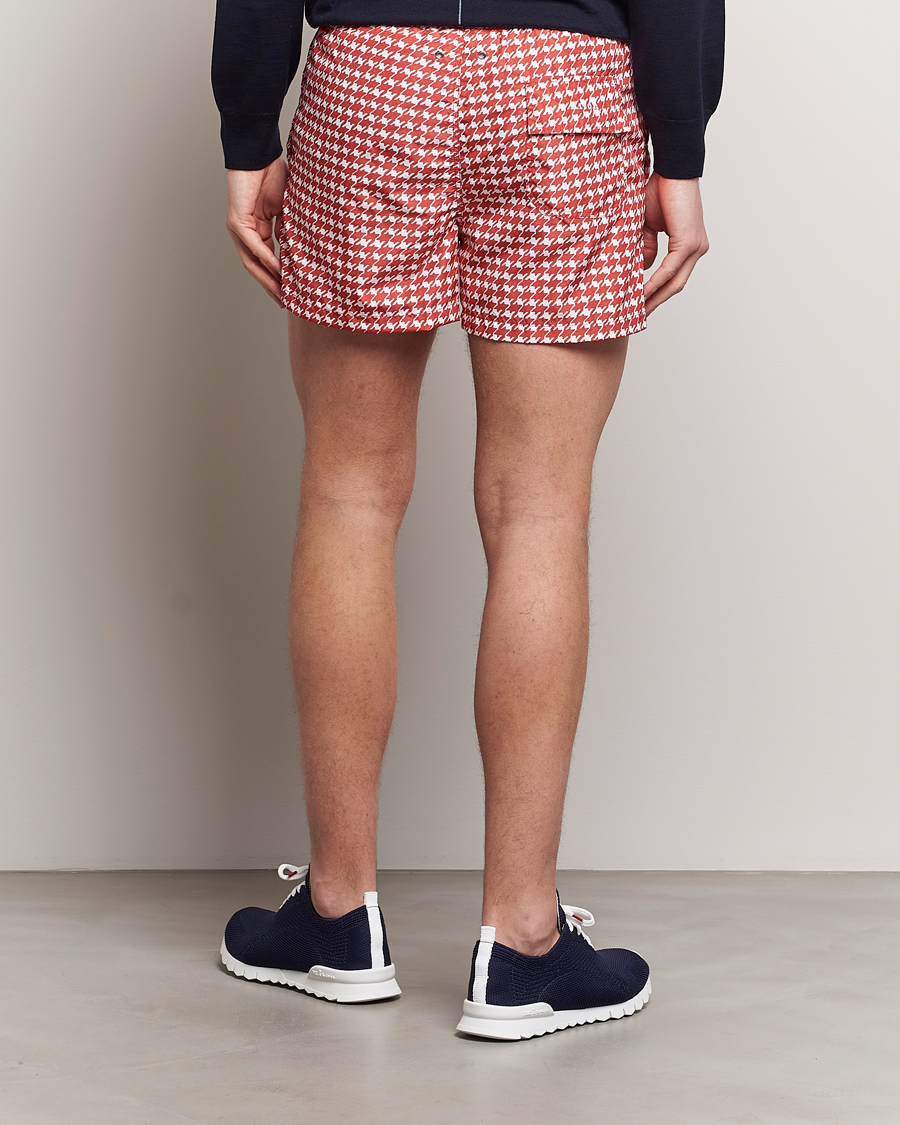 Herre | Badebukser | Kiton | Printed Nylon Swim Shorts Red