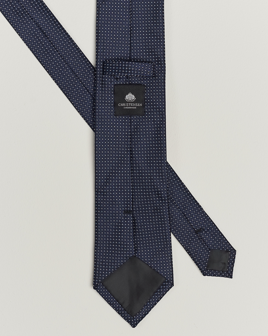 Herre | Amanda Christensen Box Set Silk Twill 8cm Tie With Pocket Square Navy | Amanda Christensen | Box Set Silk Twill 8cm Tie With Pocket Square Navy