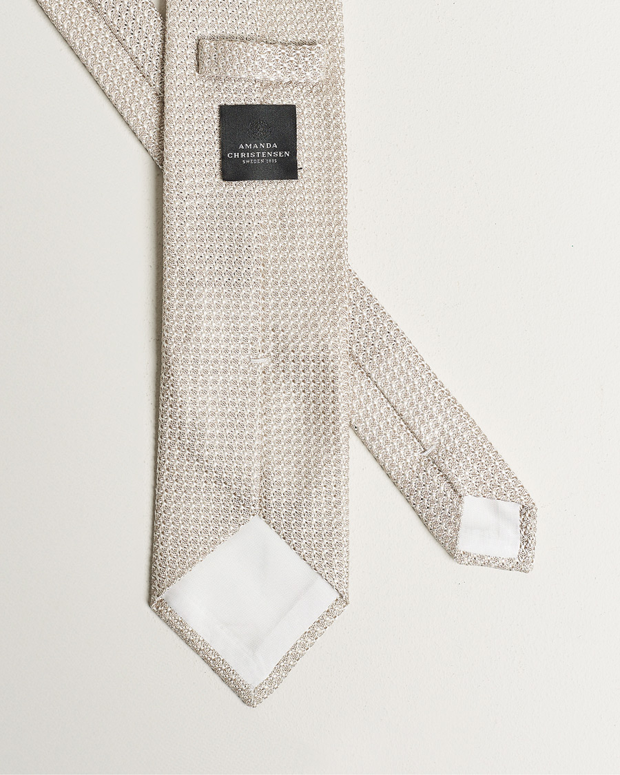 Herre | Business & Beyond | Amanda Christensen | Silk Grenadine 8 cm Tie Beige