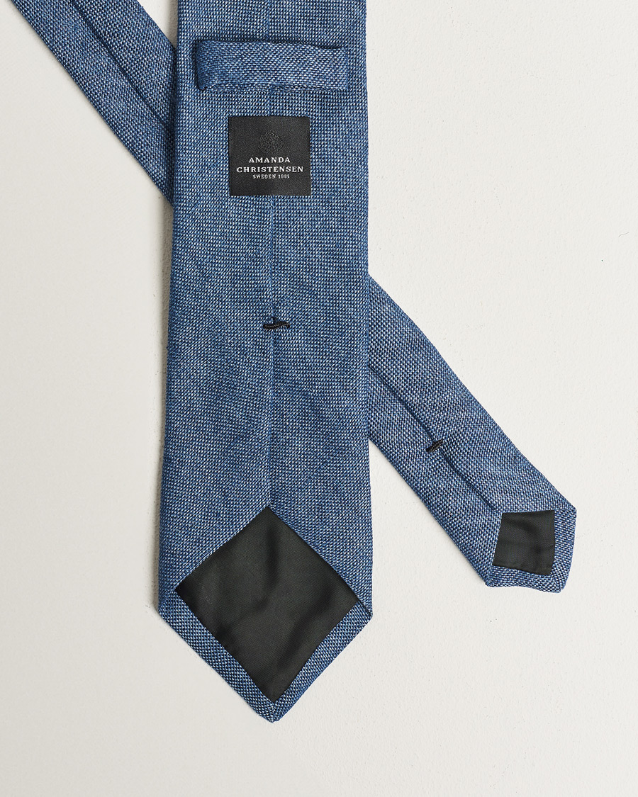 Herre | Slips | Amanda Christensen | Amanda ChristensenHopsack Linen 8cm TieBlue