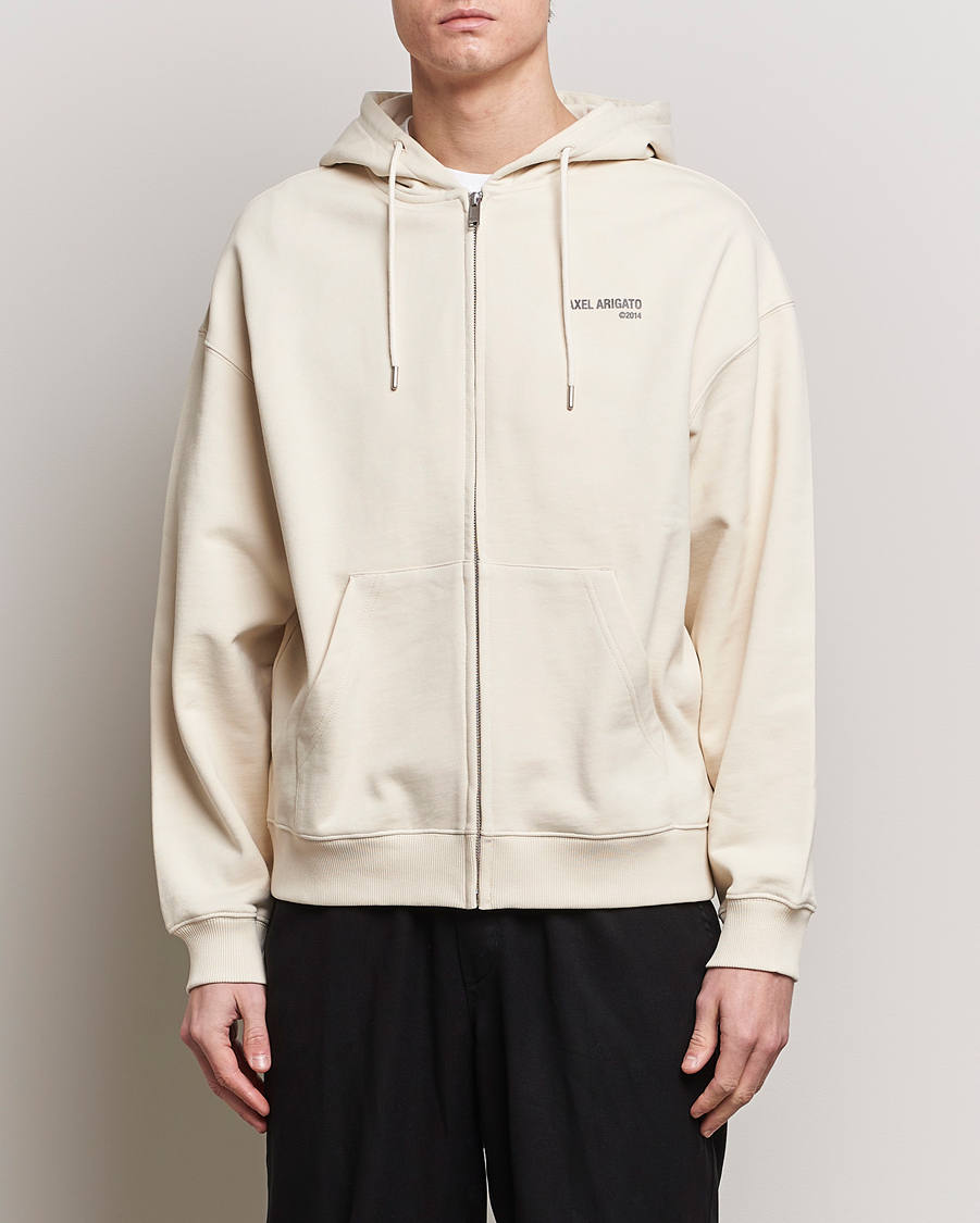 Herre | Tøj | Axel Arigato | Field Full Zip Hoodie Pale Beige