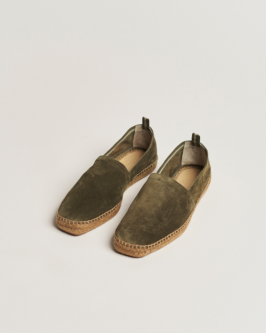 Herre |  | Castañer | Pablo Casual Suede Espadrilles Verde Bosque