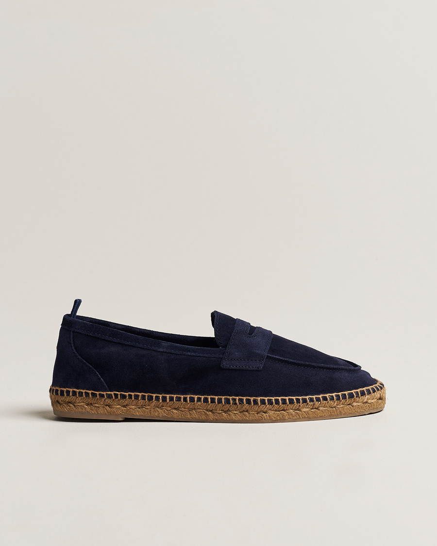 Herre | Espadrillos | Castañer | Nacho Casual Suede Loafers Azul Oscuro