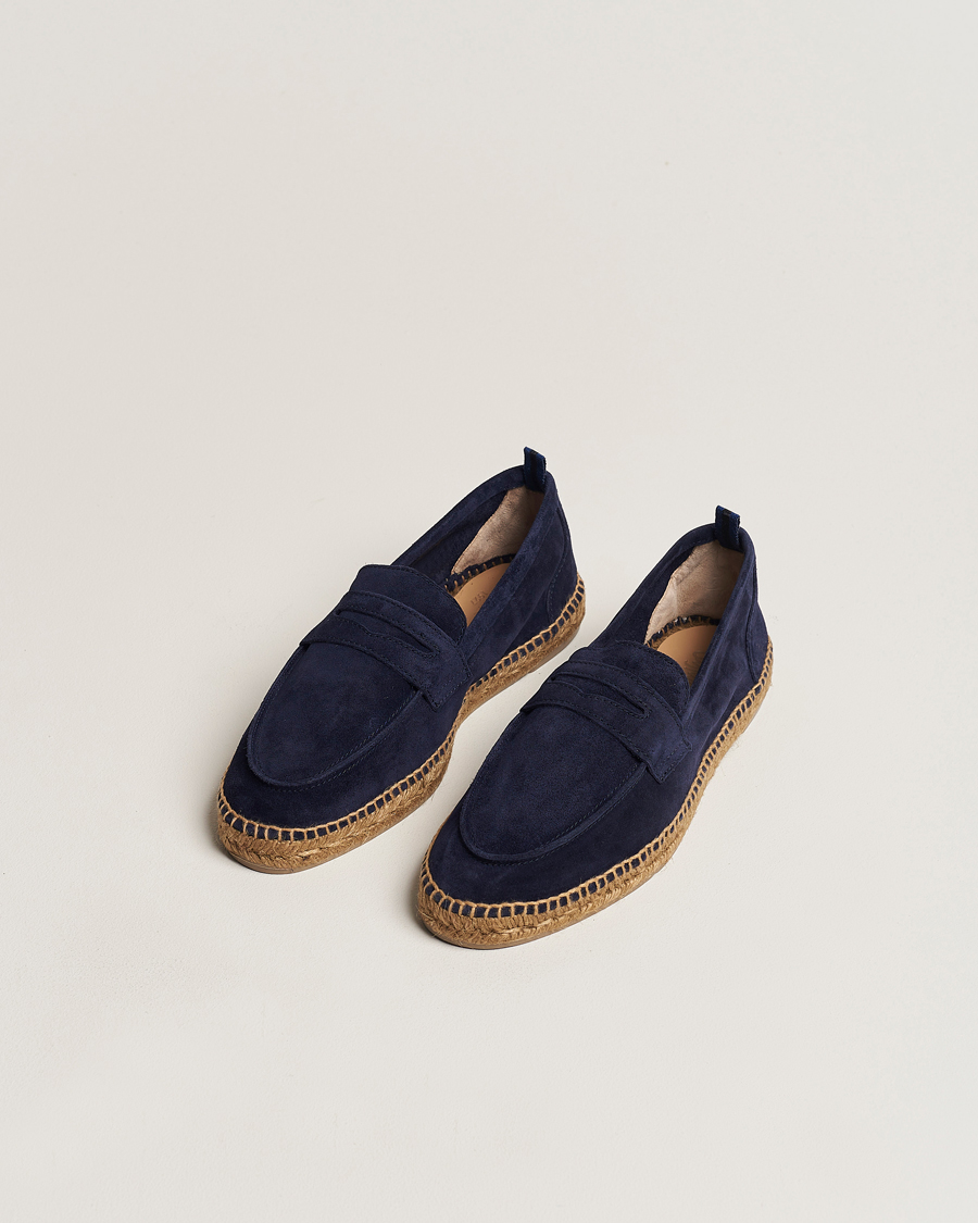 Herr | Espadriller | Castañer | Nacho Casual Suede Loafers Azul Oscuro