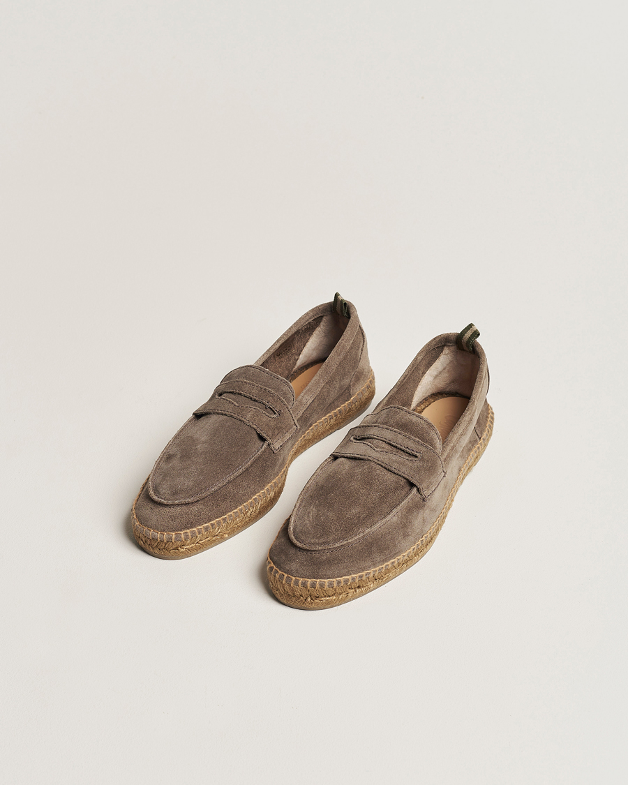 Herre | Espadrillos | Castañer | Nacho Casual Suede Loafers Topo