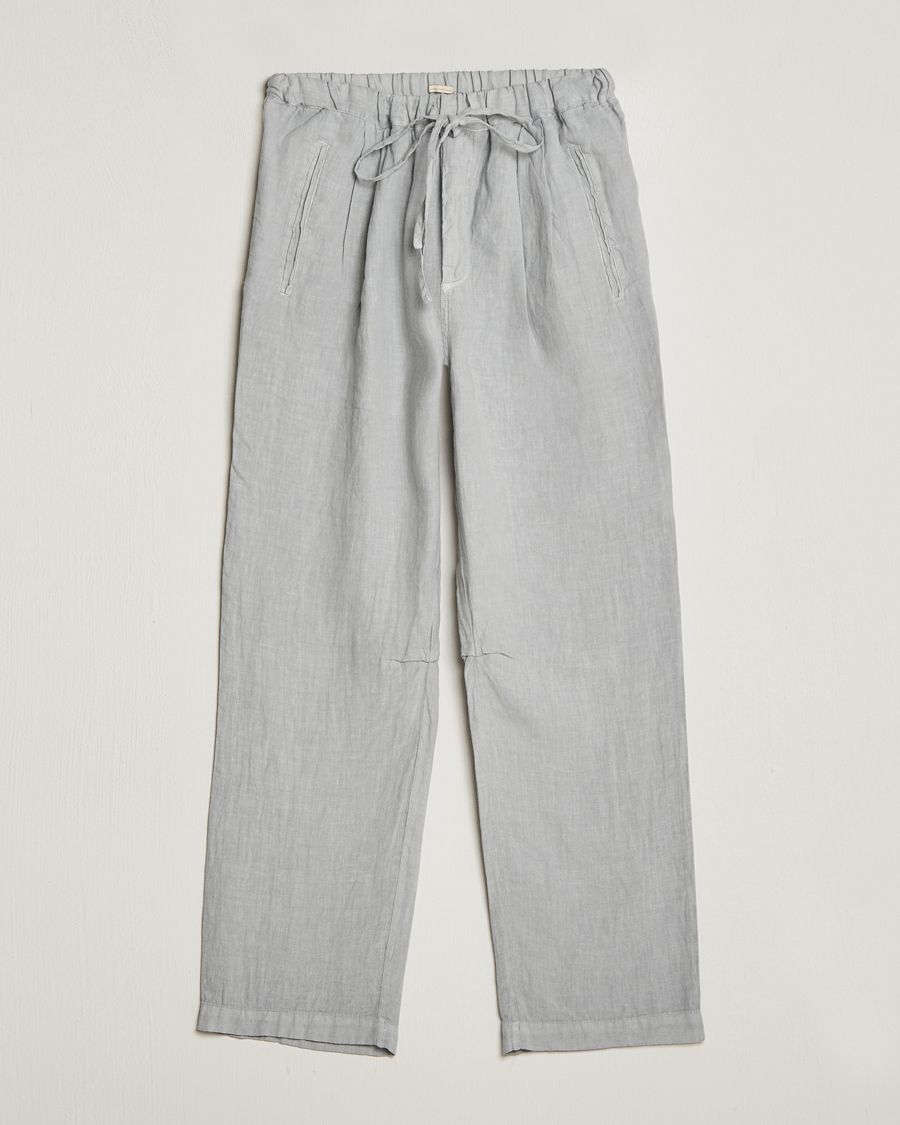 Herre | Bukser | Massimo Alba | Keywest Linen Drawstring Pants Light Grey
