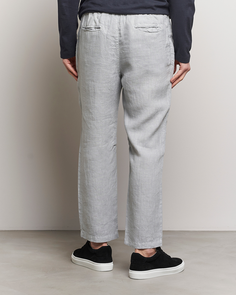 Herre | Bukser | Massimo Alba | Keywest Linen Drawstring Pants Light Grey