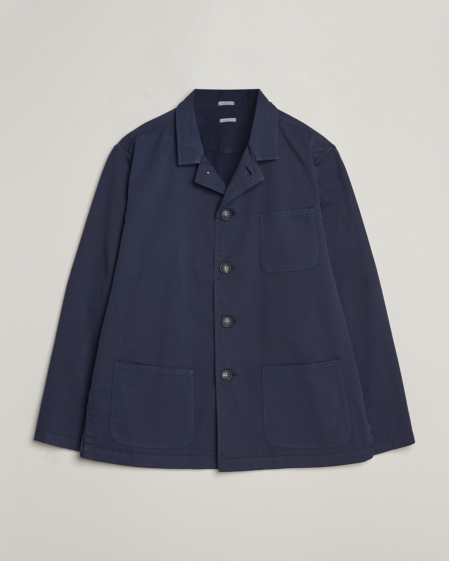 Herre | Skjorter | Massimo Alba | Florida Stone Washed Shirt Jacket Navy