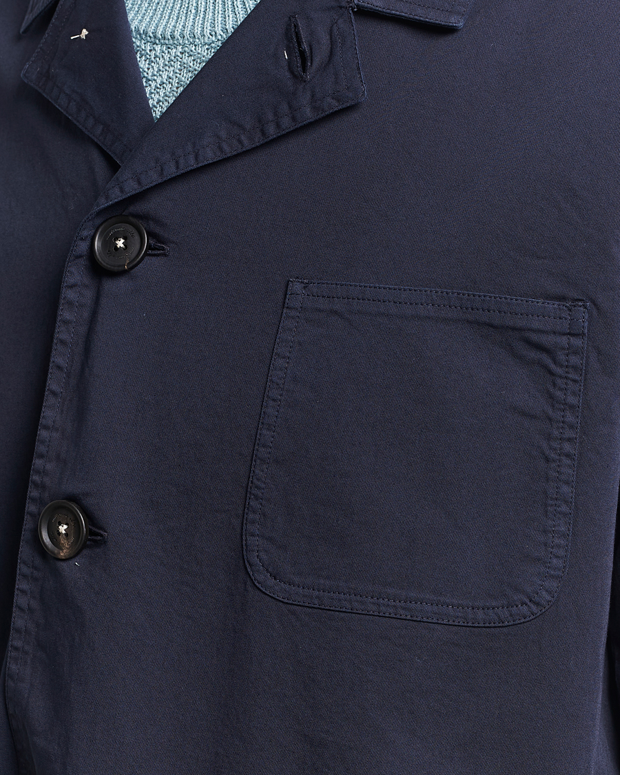 Herre | Skjorter | Massimo Alba | Florida Stone Washed Shirt Jacket Navy