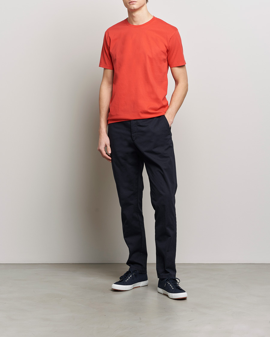 Herre | T-Shirts | Colorful Standard | Classic Organic T-Shirt Red Tangerine