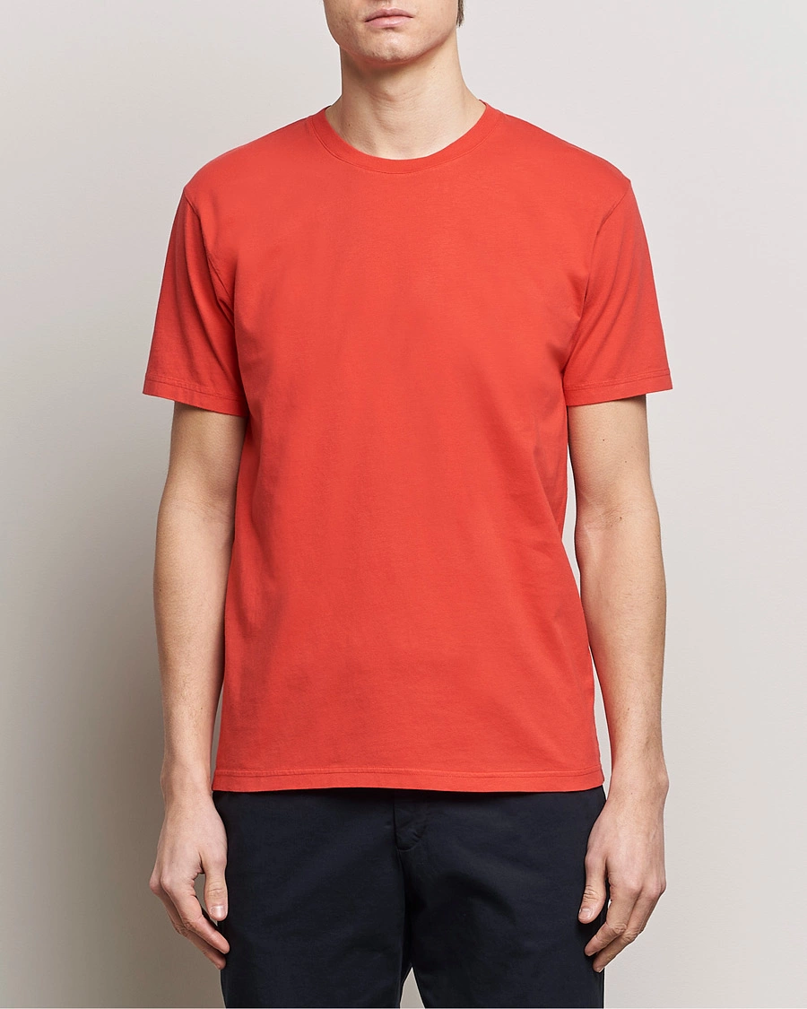 Herre | Kortærmede t-shirts | Colorful Standard | Classic Organic T-Shirt Red Tangerine