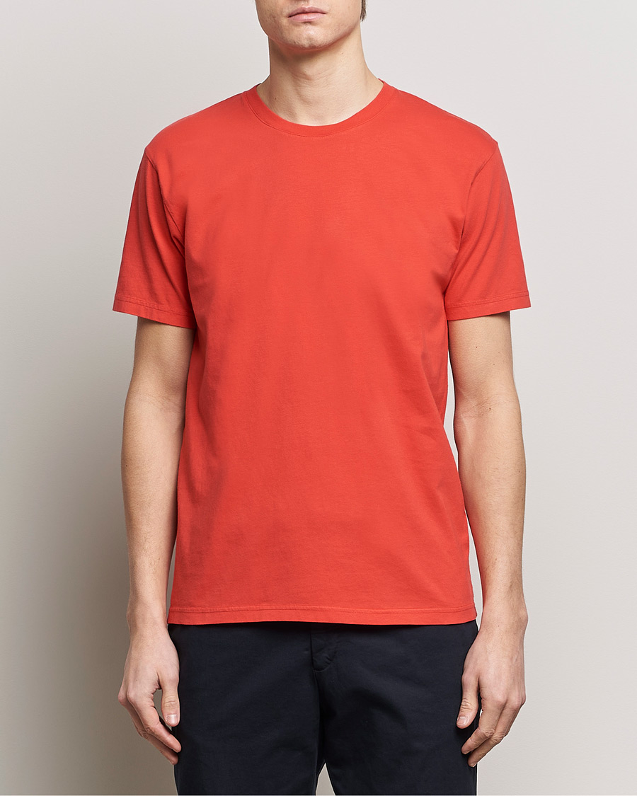 Herre | T-Shirts | Colorful Standard | Classic Organic T-Shirt Red Tangerine