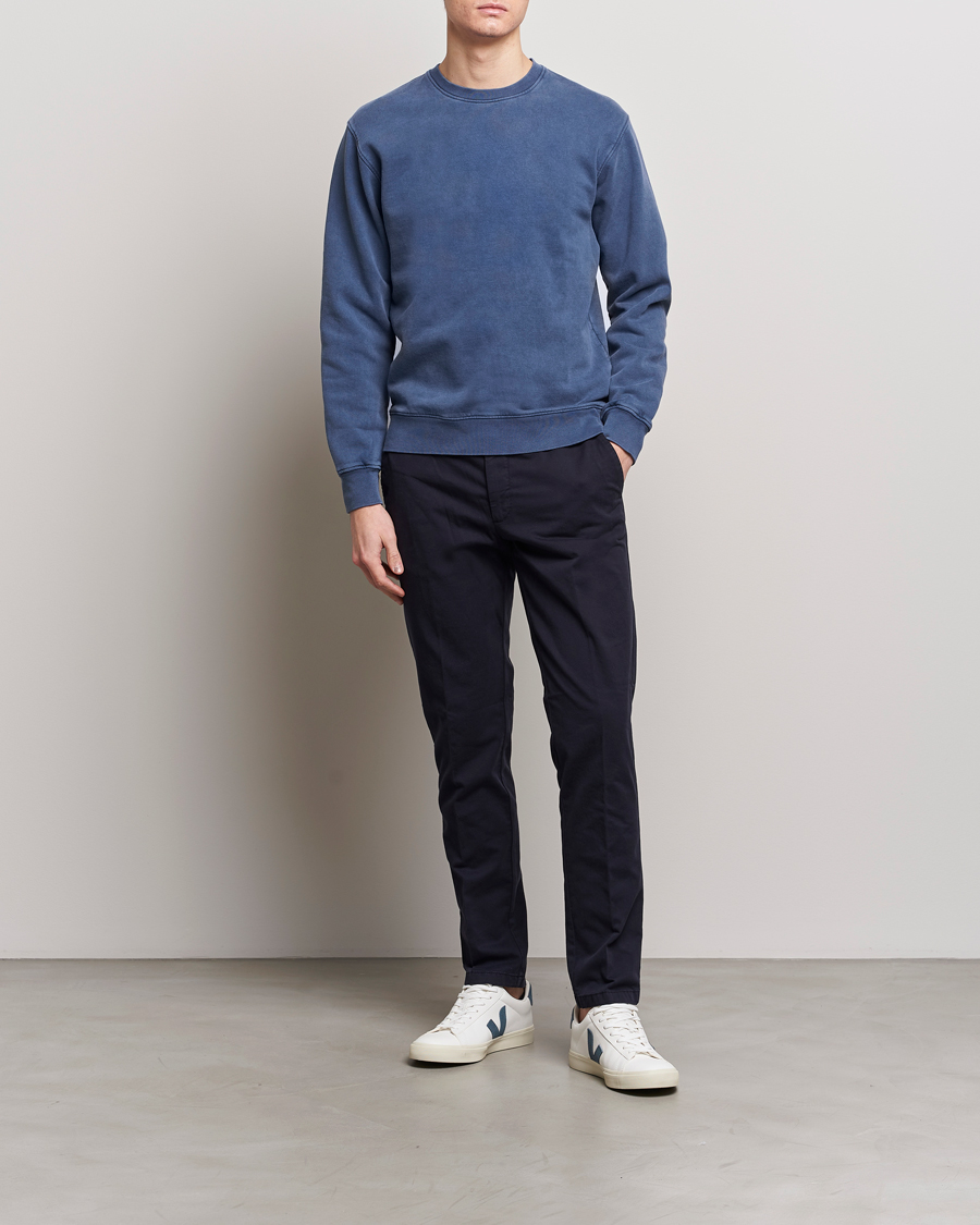 Herre |  | Colorful Standard | Classic Organic Crew Neck Sweat Neptune Blue