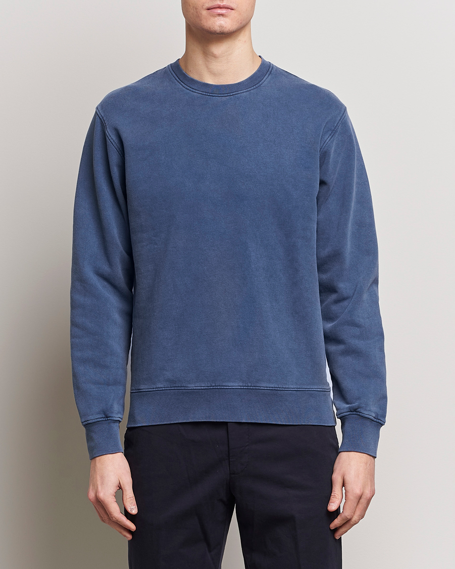 Herre | Contemporary Creators | Colorful Standard | Classic Organic Crew Neck Sweat Neptune Blue