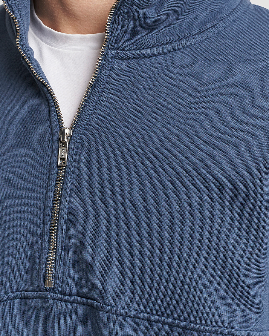 Herre | Trøjer | Colorful Standard | Classic Organic Half-Zip Petrol Blue