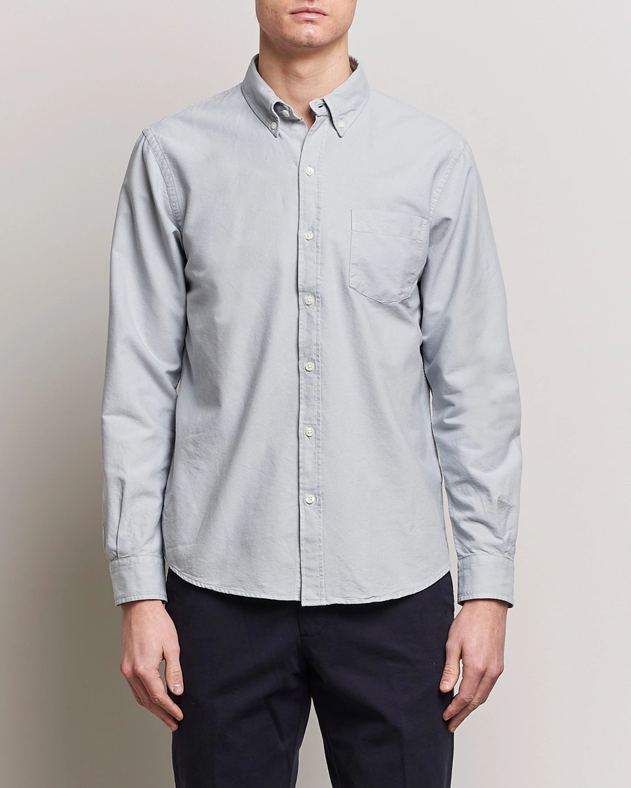 Herre |  | Colorful Standard | Classic Organic Oxford Button Down Shirt Cloudy Grey