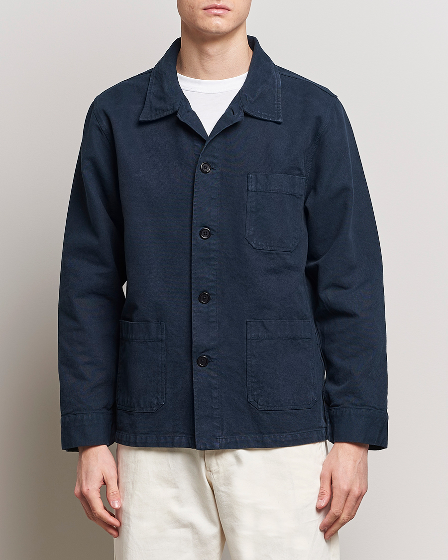 Herre | Shirt Jackets | Colorful Standard | Organic Workwear Jacket Navy Blue