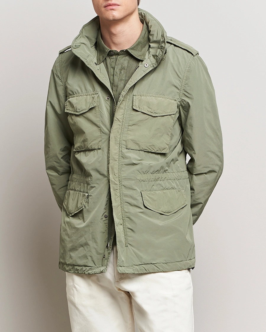 Herre | Field jackets | Aspesi | Giubotto Garment Dyed Field Jacket Sage