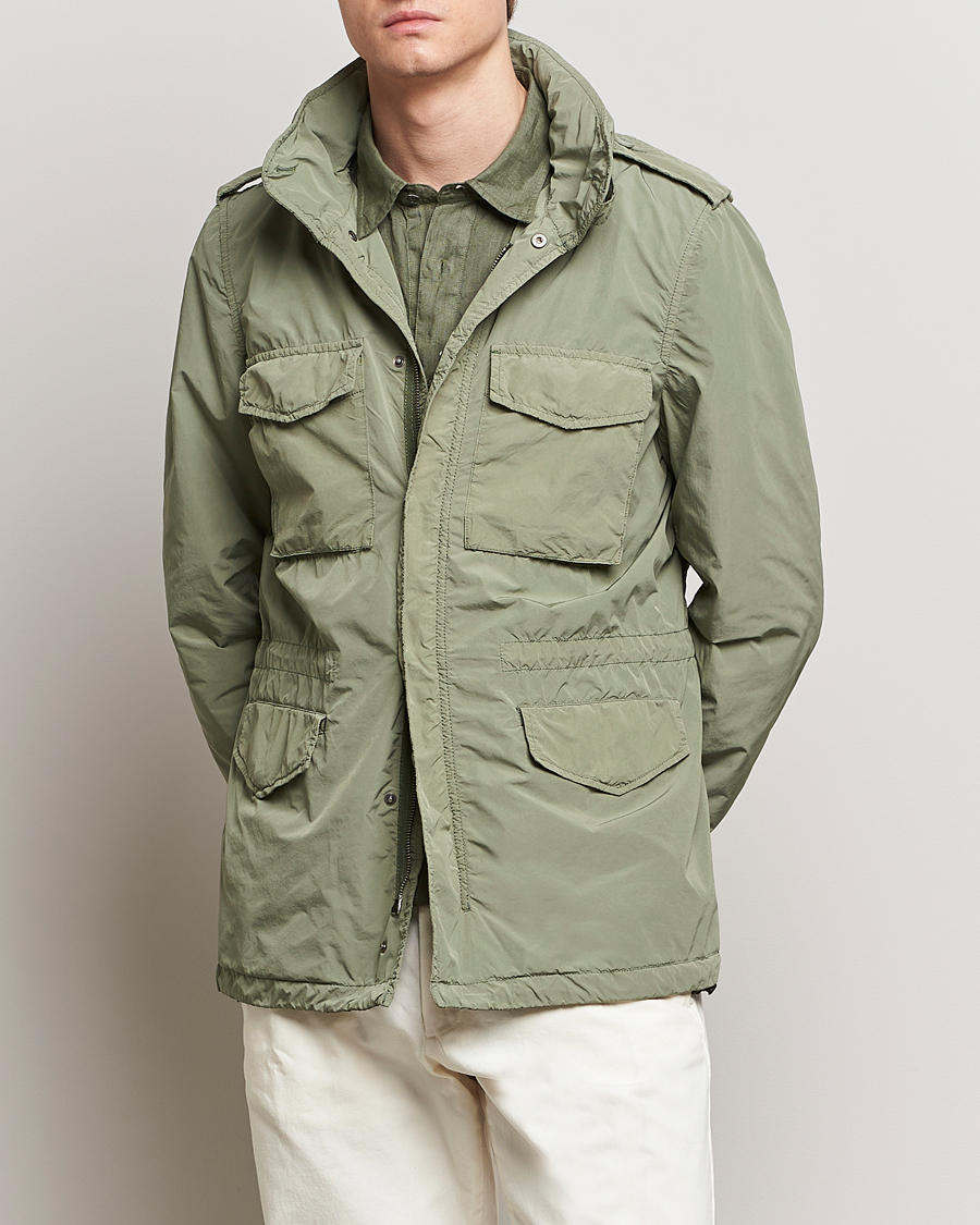 Herre | Afdelinger | Aspesi | Giubotto Garment Dyed Field Jacket Sage