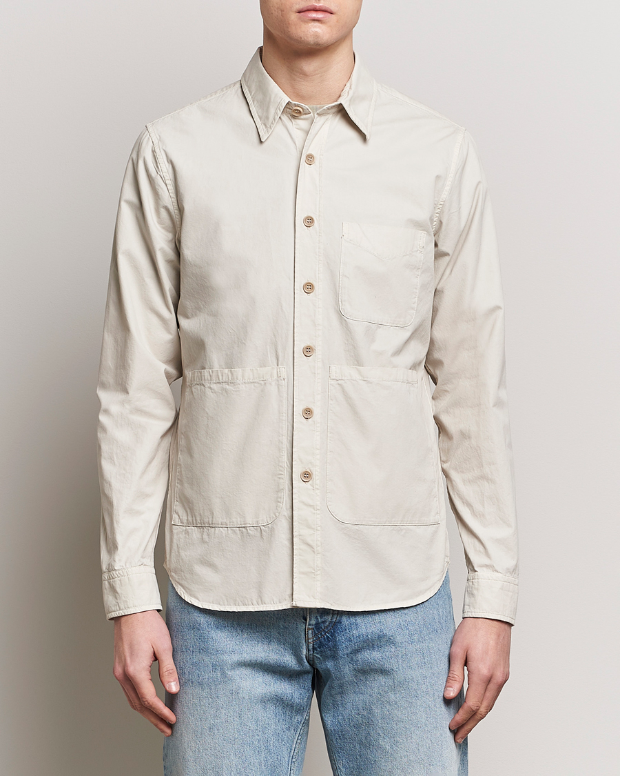 Herre | Italian Department | Aspesi | Utility Shirt Jacket Light Beige