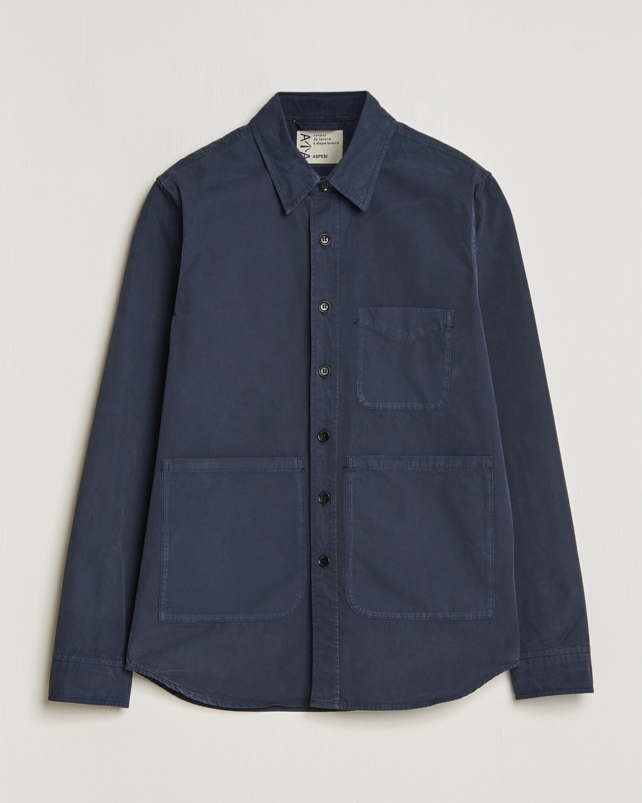Herre | Jakker | Aspesi | Utility Shirt Jacket Navy