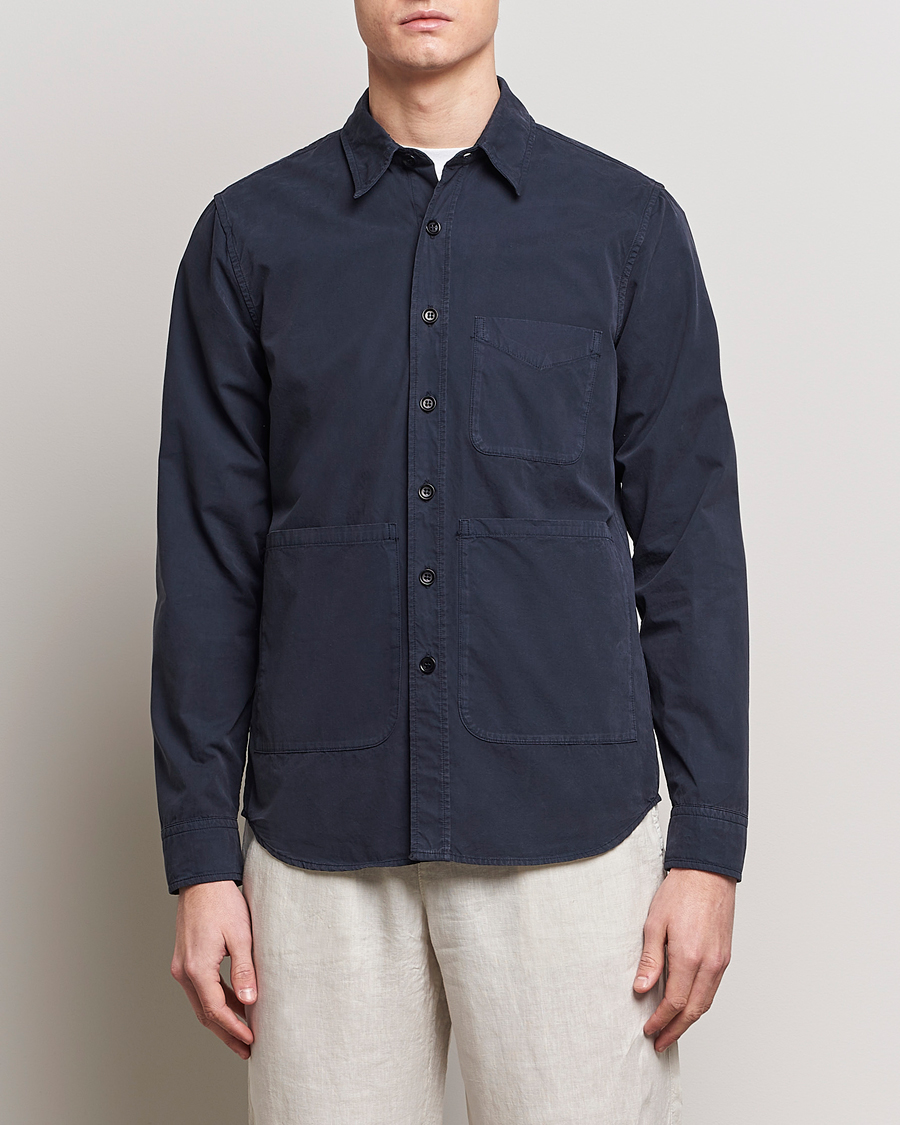 Herre | Italian Department | Aspesi | Utility Shirt Jacket Navy