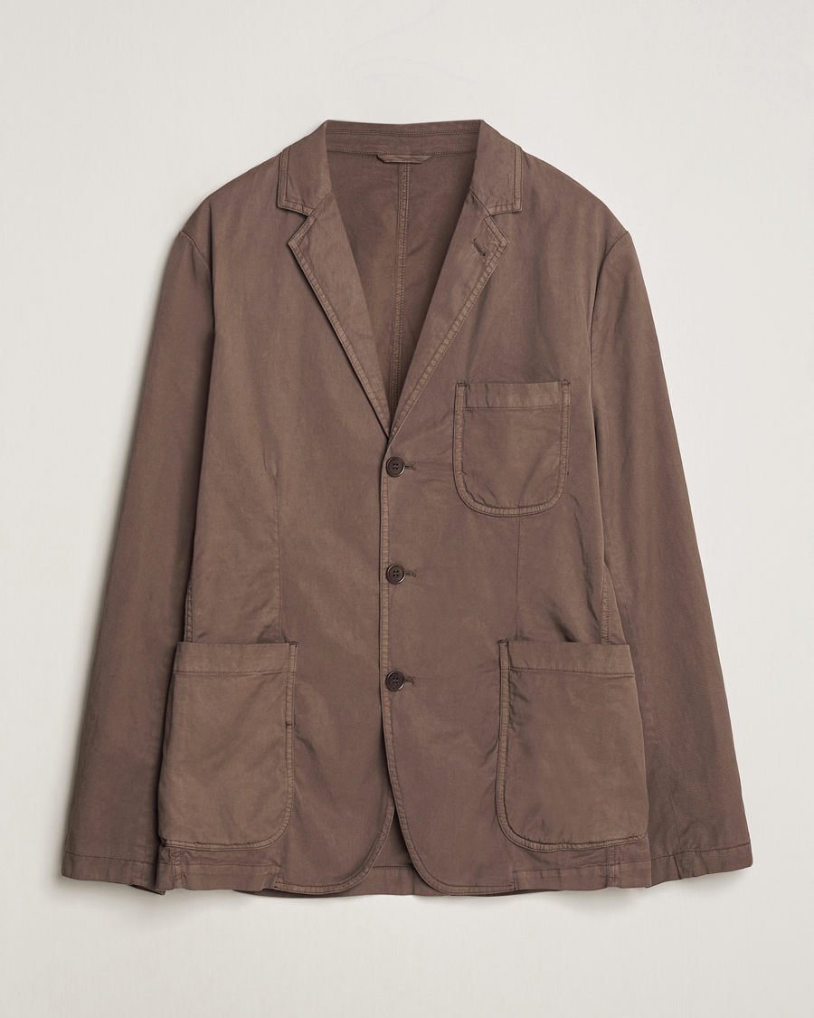 Herre | Blazere & jakker | Aspesi | Samuraki Washed Cotton Blazer Dark Brown