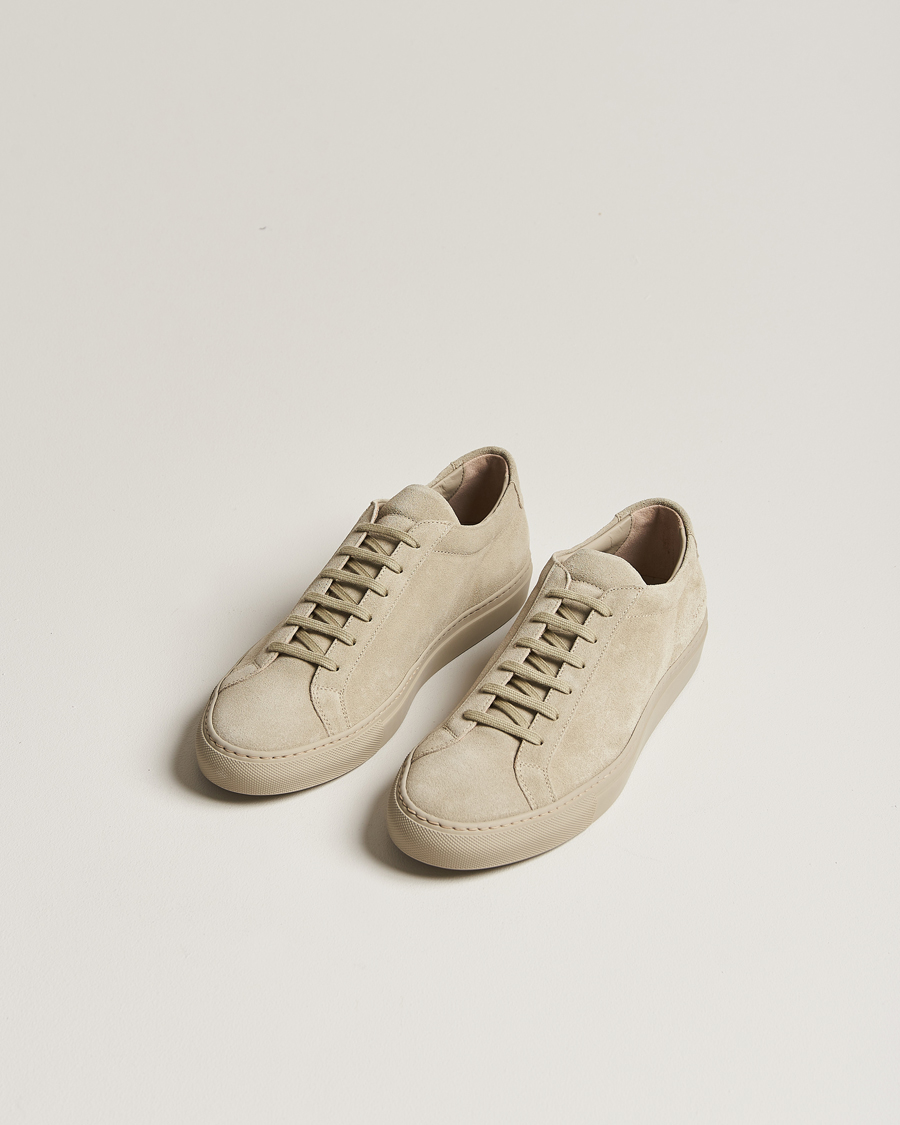 Herre | Common Projects Original Achilles Suede Sneaker Bone | Common Projects | Original Achilles Suede Sneaker Bone