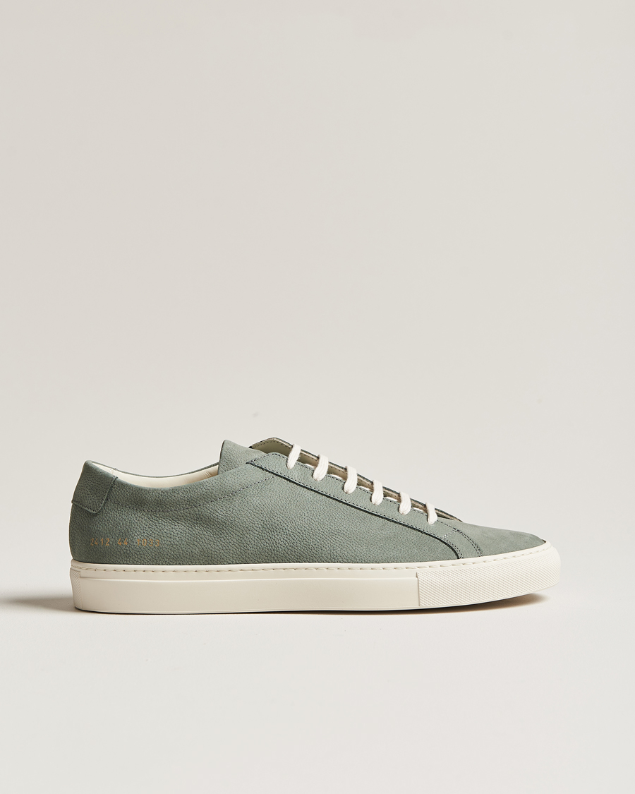 Herre | Common Projects Original Achilles Pebbled Nubuck Sneaker Sage | Common Projects | Original Achilles Pebbled Nubuck Sneaker Sage