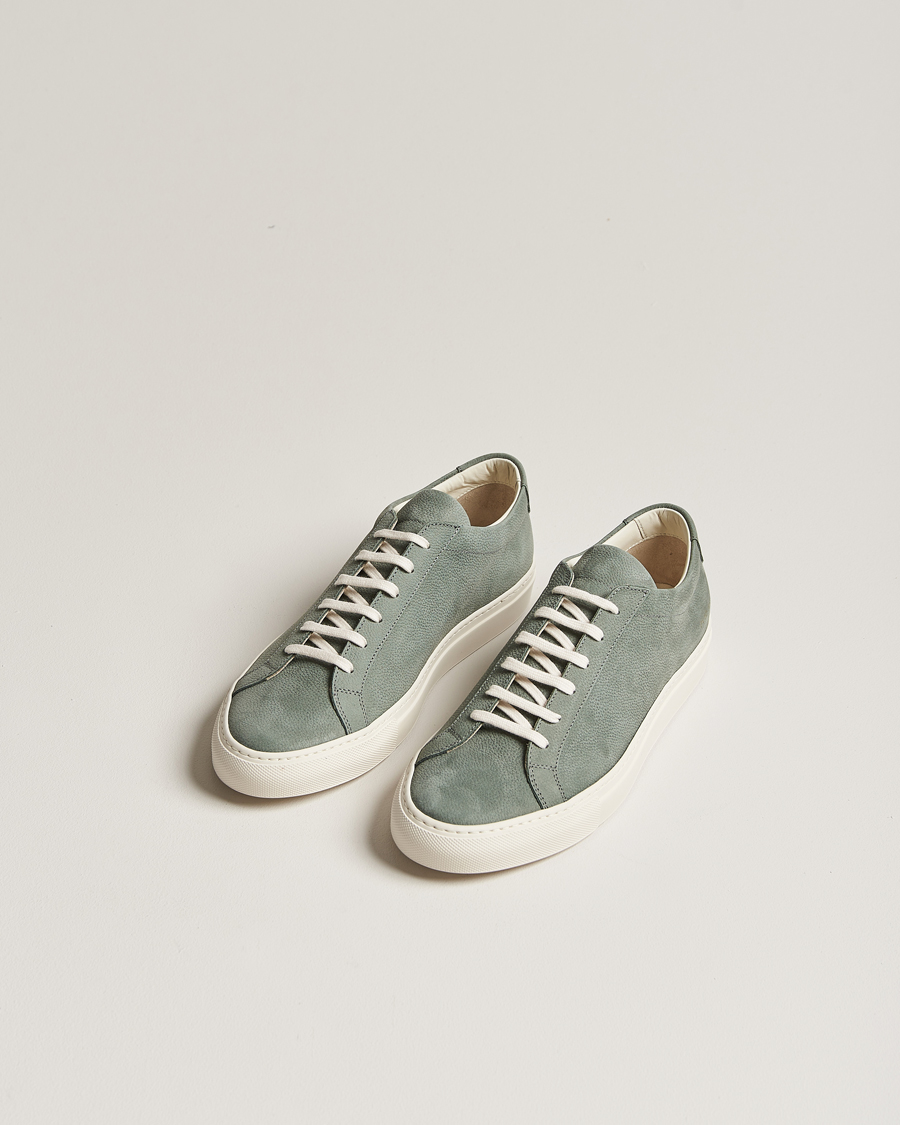 Herre | Sneakers med lavt skaft | Common Projects | Original Achilles Pebbled Nubuck Sneaker Sage