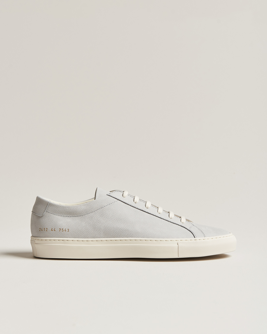 Herre | Common Projects Original Achilles Pebbled Nubuck Sneaker Grey | Common Projects | Original Achilles Pebbled Nubuck Sneaker Grey