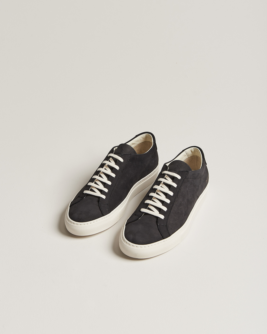 Herre | Sko | Common Projects | Original Achilles Pebbled Nubuck Sneaker Black