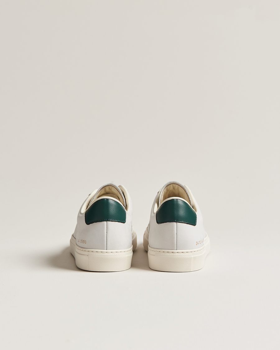 Herre | Common Projects Retro Pebbled Nappa Leather Sneaker White/Green | Common Projects | Retro Pebbled Nappa Leather Sneaker White/Green