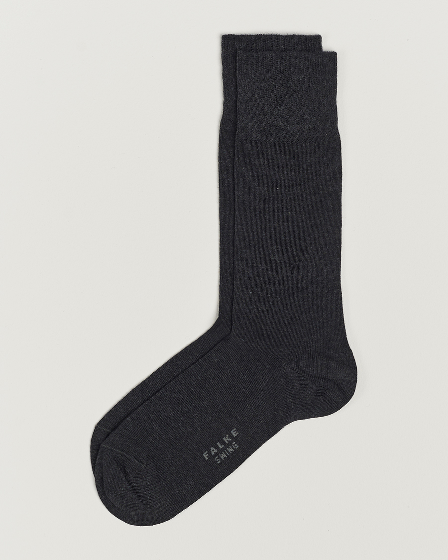 Herre | Undertøj | Falke | Swing 2-Pack Socks Anthracite Melange