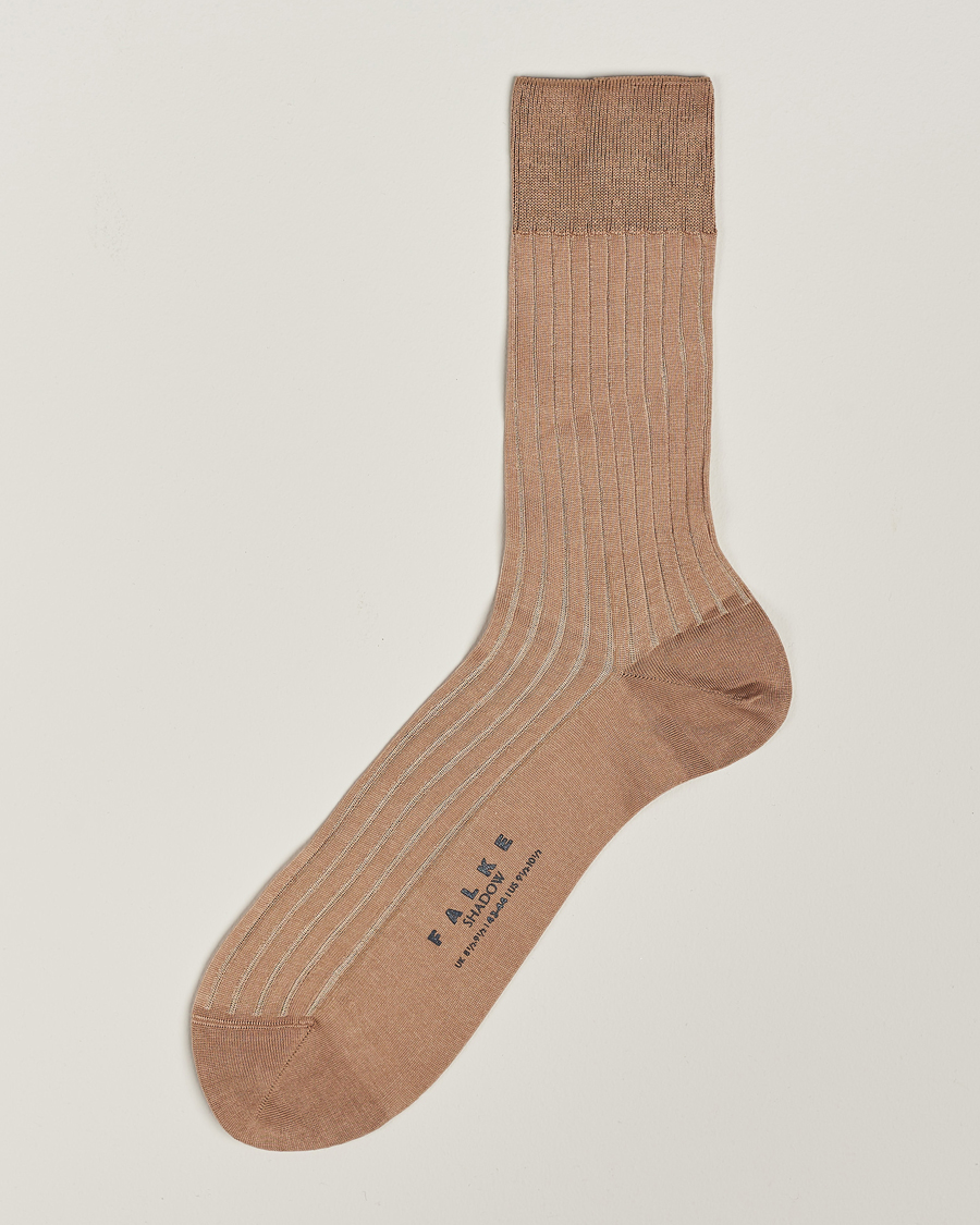 Herre | Undertøj | Falke | Shadow Stripe Sock Camel/White
