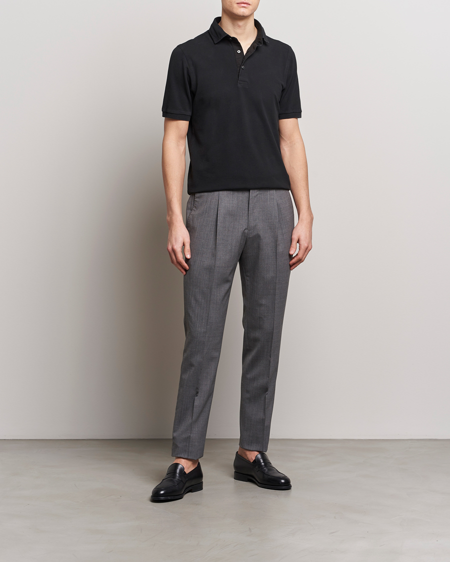 Herre | Polotrøjer | Gran Sasso | Washed Polo Black