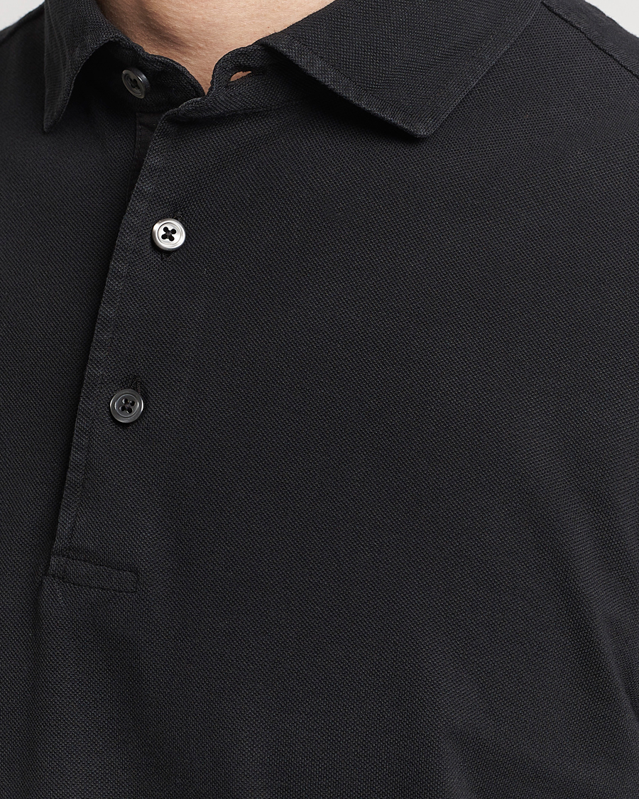 Herre | Polotrøjer | Gran Sasso | Washed Polo Black