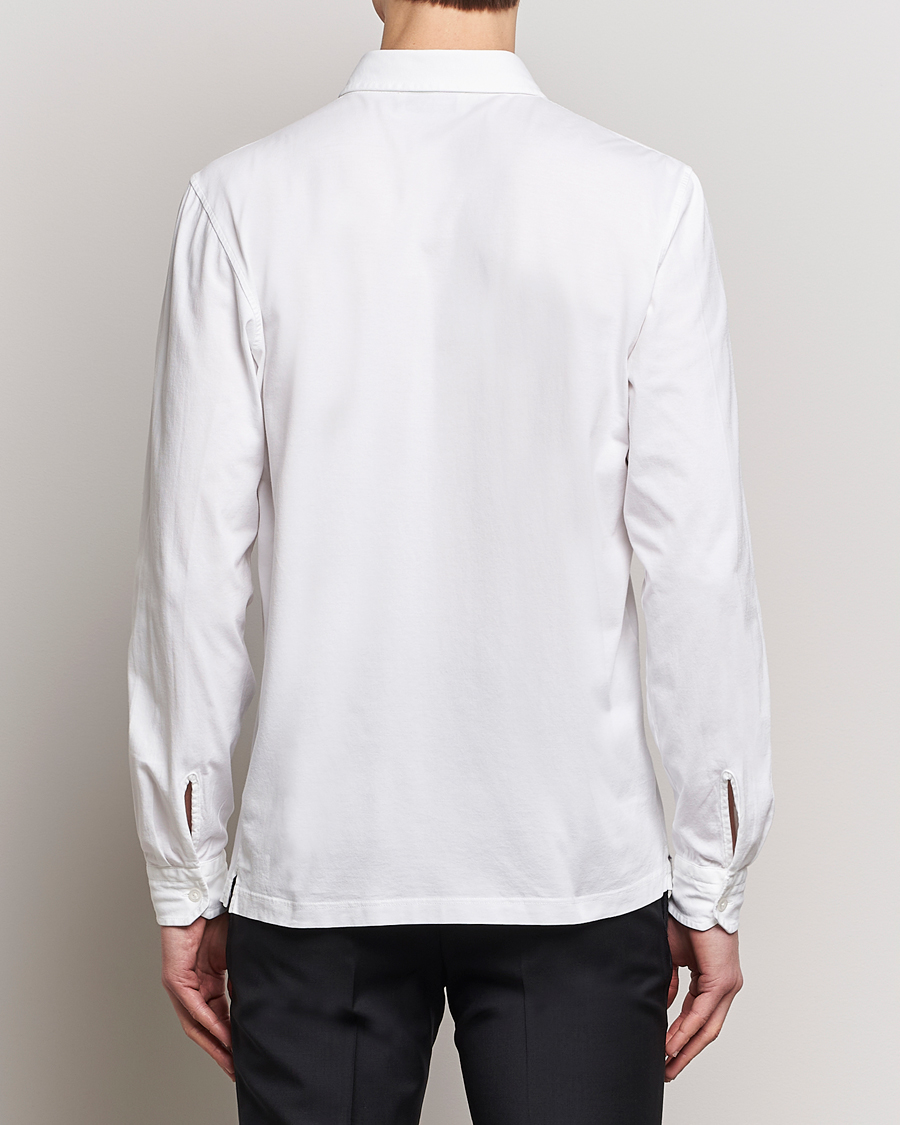 Herre | Skjorter | Gran Sasso | Washed Cotton Jersey Shirt White