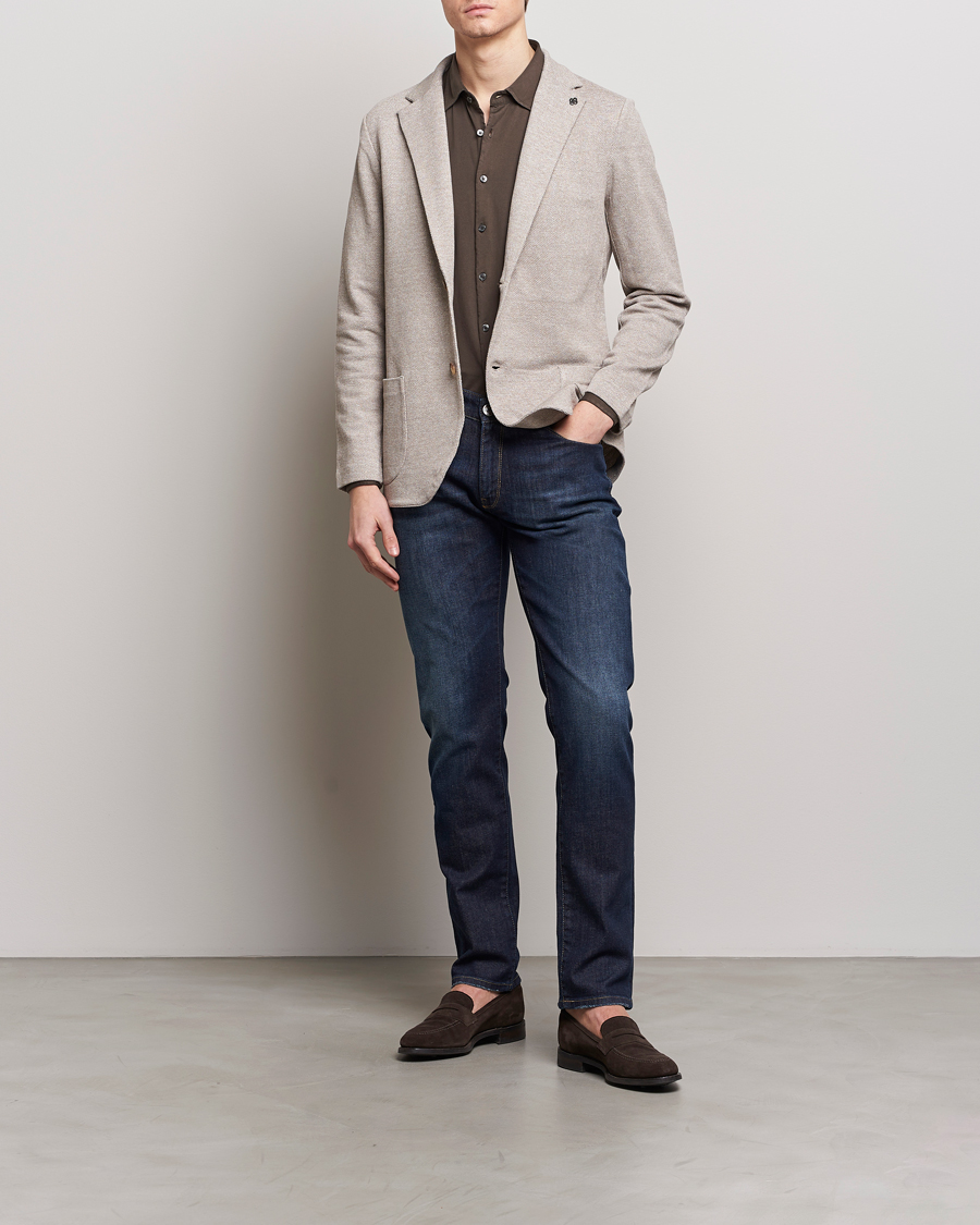 Herre | Blazere & jakker | Gran Sasso | Structured Cotton/Linen Blazer Beige Melange