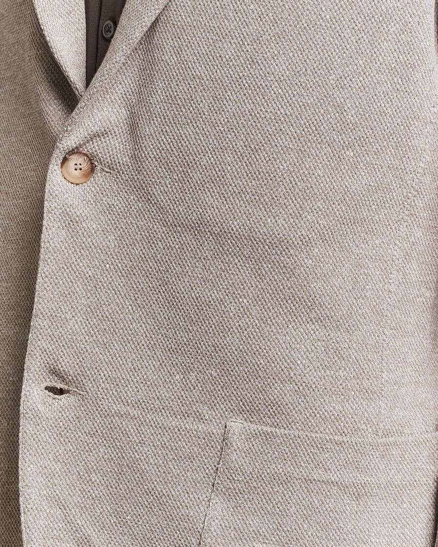 Herre | Blazere & jakker | Gran Sasso | Structured Cotton/Linen Blazer Beige Melange