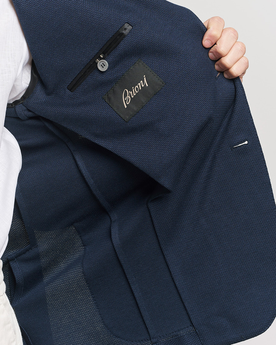 Herre | Blazere & jakker | Brioni | Cotton/Silk Jersey Blazer Navy