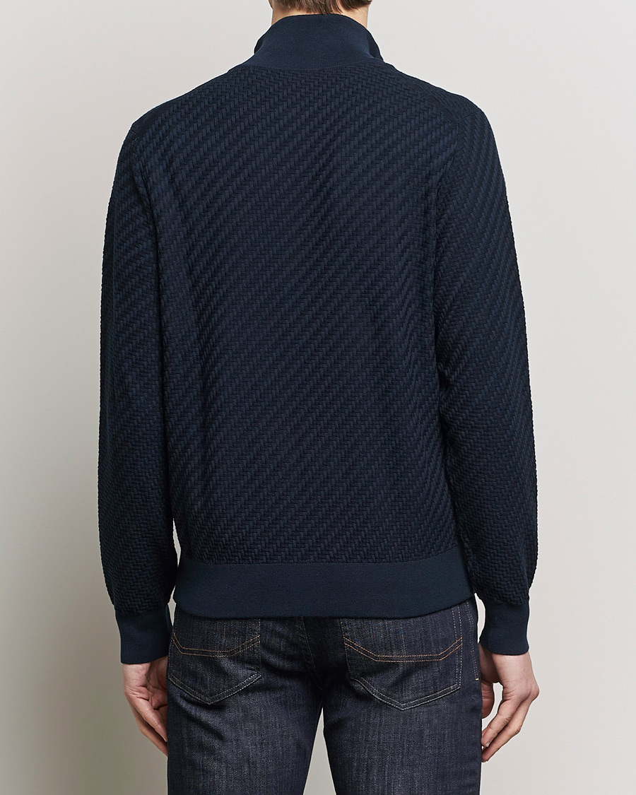 Herre | Trøjer | Brioni | Cashmere/Silk Blend Full Zip Navy