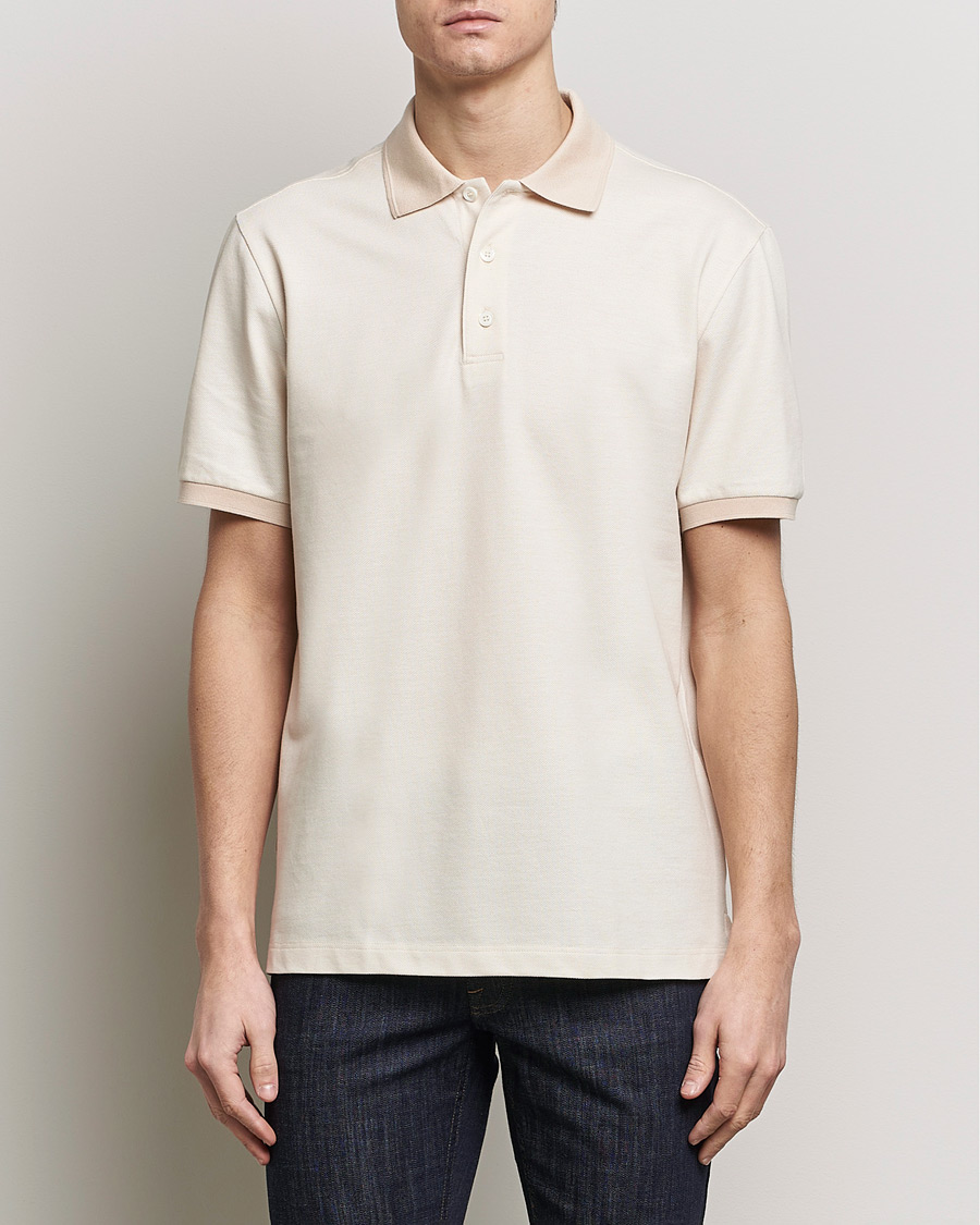 Herre | Kortærmede polotrøjer | Brioni | Cotton Piquet Polo Beige