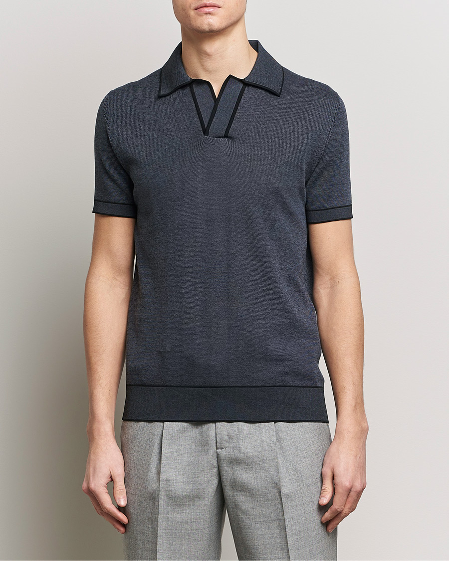 Herre | Tøj | Brioni | Soft Cotton Polo  Navy