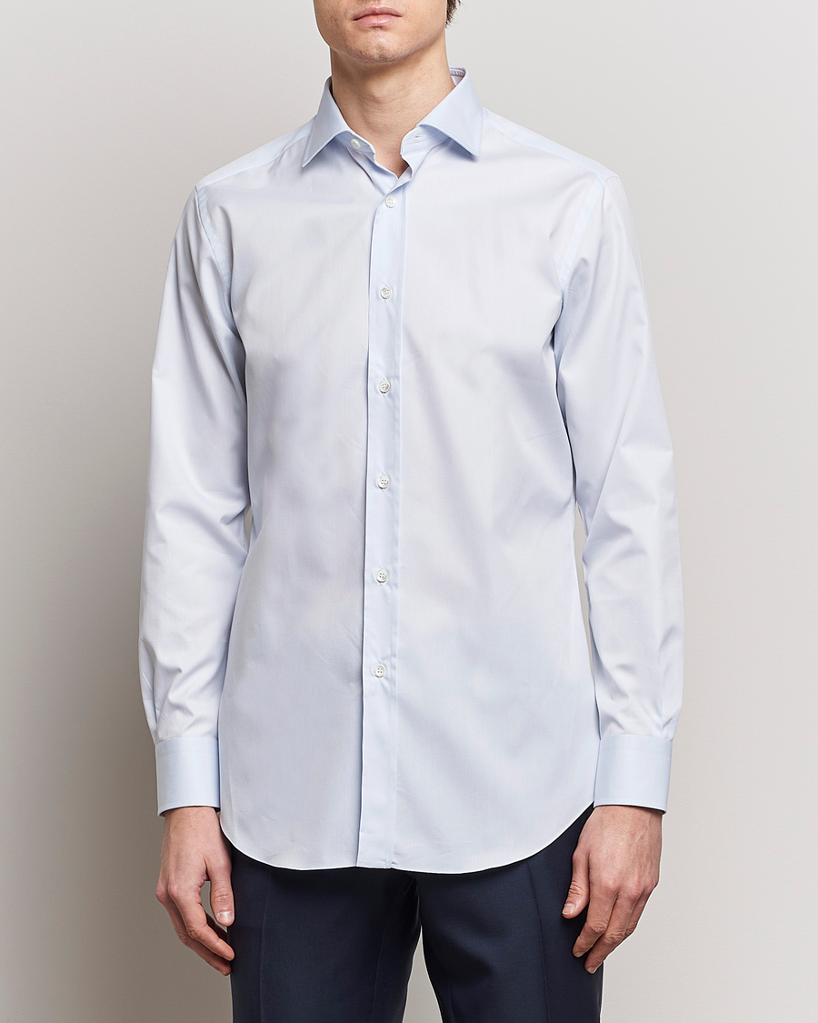 Herre | Quiet Luxury | Brioni | Slim Fit Dress Shirt Light Blue