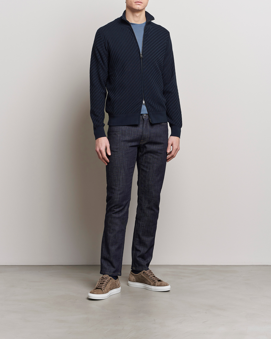 Herre |  | Brioni | Slim Fit Stretch Jeans Dark Indigo