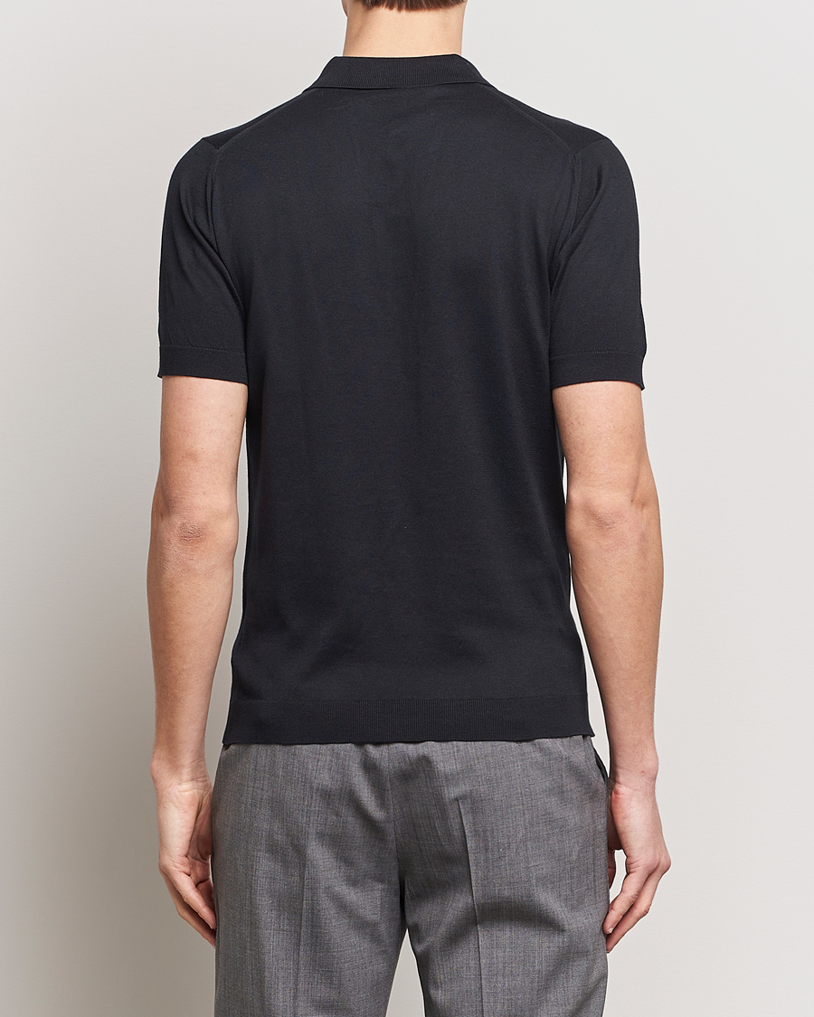 Herre | Polotrøjer | John Smedley | Adrian Slim Fit Sea Island Polo Black