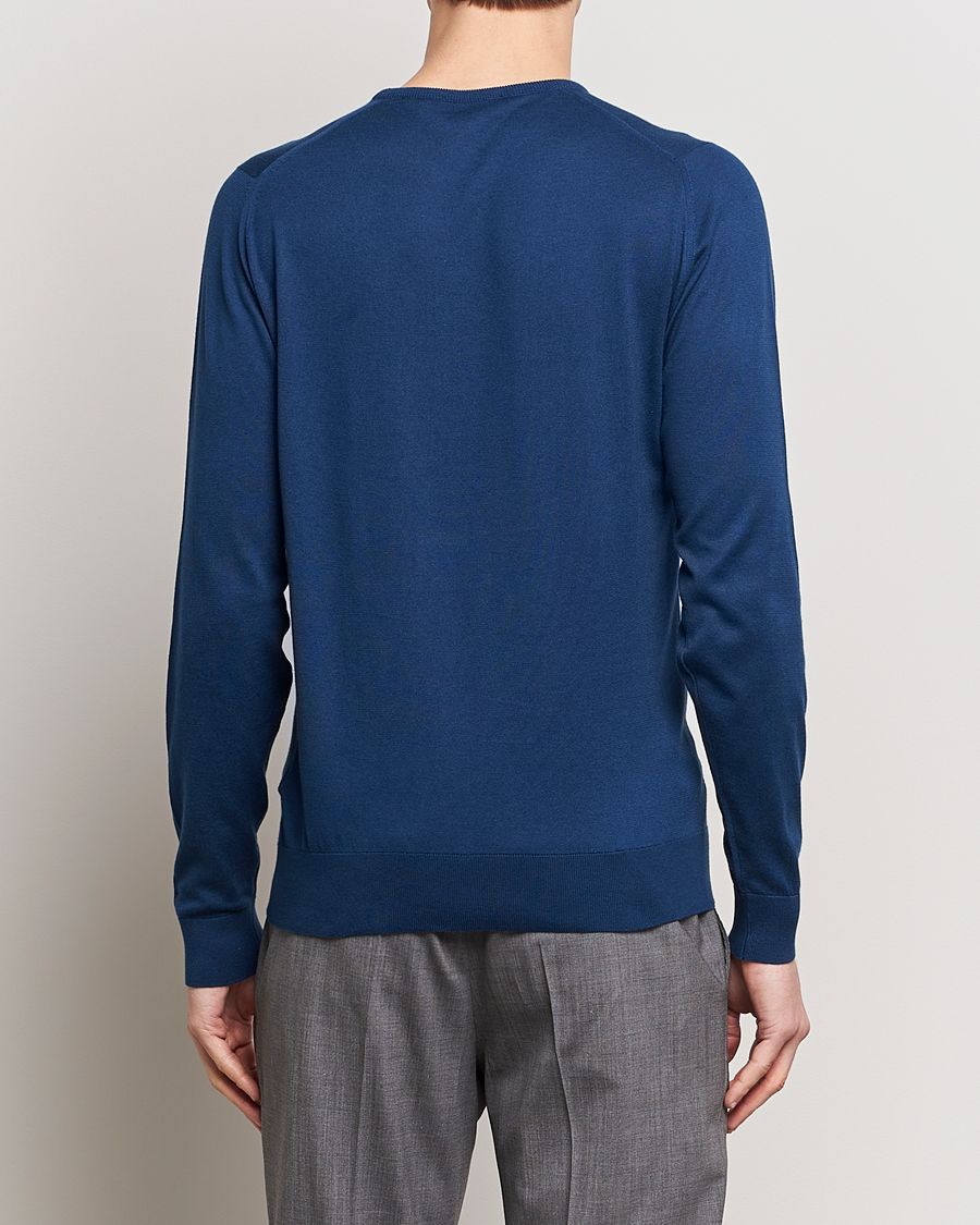 Herre | Trøjer | John Smedley | Hatfield Sea Island Crew Neck Indigo