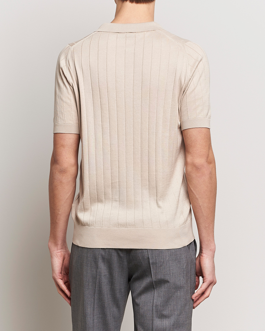Herre | Polotrøjer | John Smedley | Roper Open Collar Sea Island Polo Almond