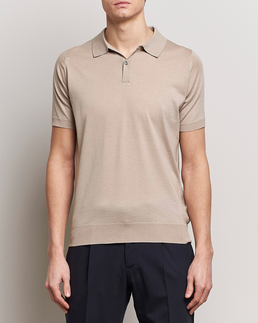 Herre | Polotrøjer | John Smedley | Leyburn Merino/Sea Island Cotton Polo Oat